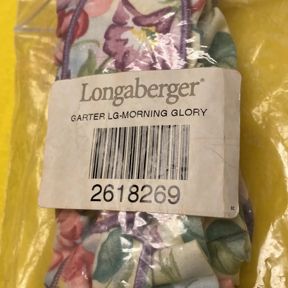 Longaberger Fabric Garter-Large. Morning Glory